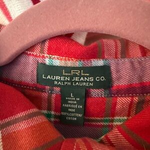 Ralph Lauren Red Plaid Women's Top